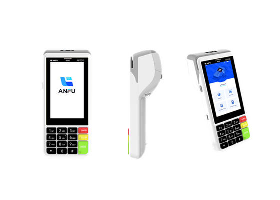 ANFU EMV گواهینامه اندروید تلفن همراه پرداخت هوشمند POS 4g دستی پرداخت کارت سوئیپ کردن ترمینال های POS با خواننده NFC