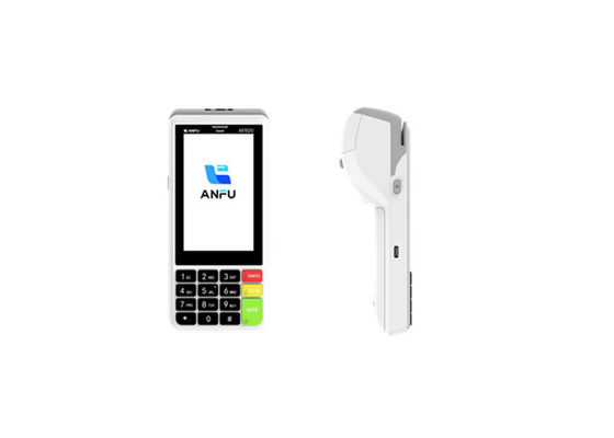 ANFU EMV گواهینامه اندروید تلفن همراه پرداخت هوشمند POS 4g دستی پرداخت کارت سوئیپ کردن ترمینال های POS با خواننده NFC