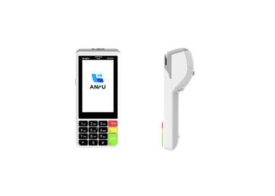 ANFU EMV گواهینامه اندروید تلفن همراه پرداخت هوشمند POS 4g دستی پرداخت کارت سوئیپ کردن ترمینال های POS با خواننده NFC