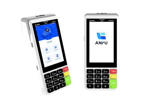 ANFU AF820 دستگاه POS دستی اندروید 13 با اسکنر کد 4G / بی سیم / WIFI سیستم POS موبایل قابل حمل
